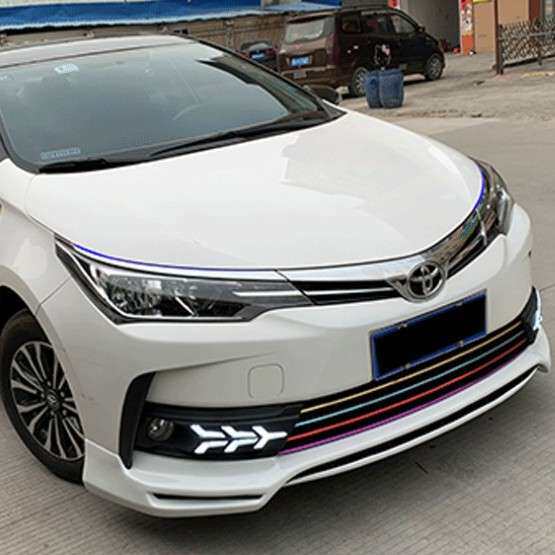适用于17-18卡罗拉小包围改装卡罗拉包围改装尾翼雨挡bodykit