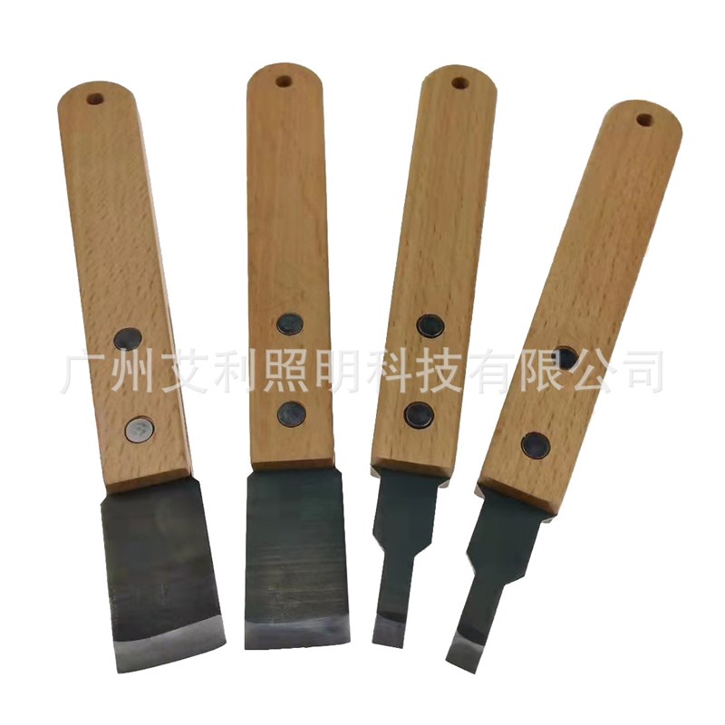 热卖透镜改装工具木柄清胶刀AB款4件套汽车大灯冷V胶刀除胶刀通用