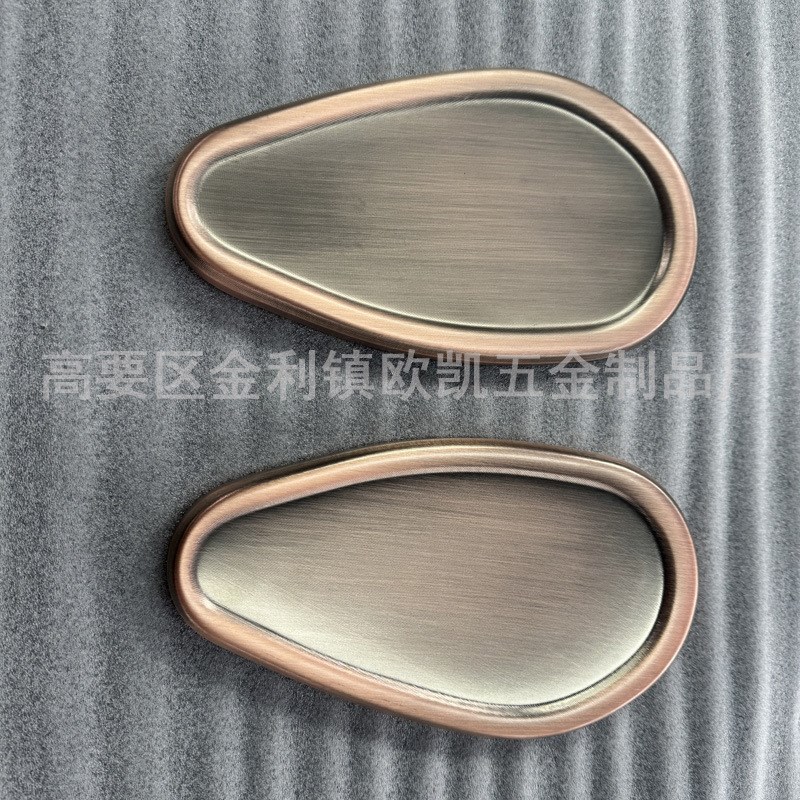 新中式铝合金拉手瓜子异形玻璃门拉手简J约复古铜门大门玻璃门把