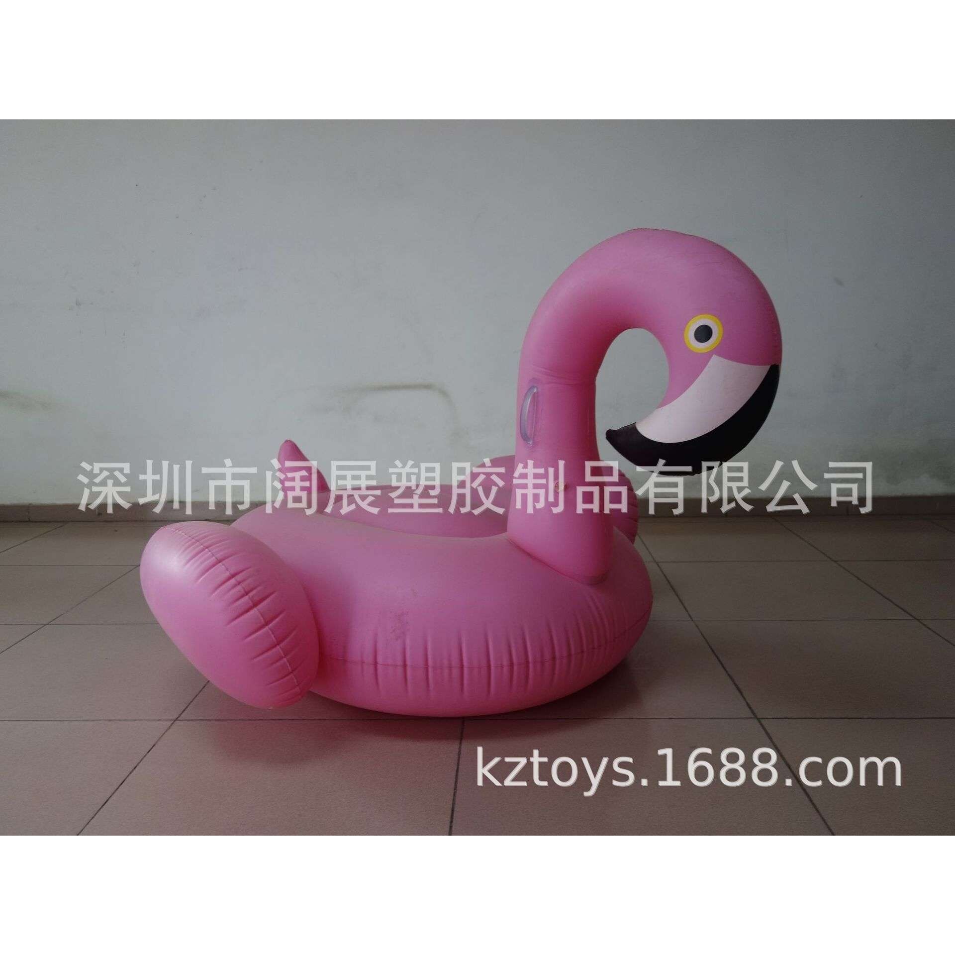 工厂现货 150cm粉色火烈鸟充气浮排 PVC水上浮排 充气火烈鸟坐骑
