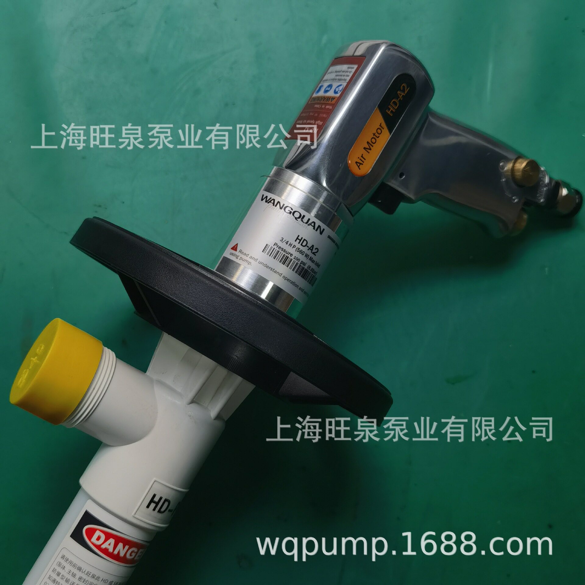 上海旺泉HD-A2+PVDF-700耐腐蚀气动桶泵、便携桶泵