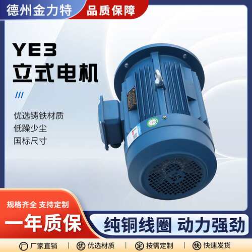 现货销售YE3三相异步电动机YE3-100L-6  1.5kw设备用三相异步电机