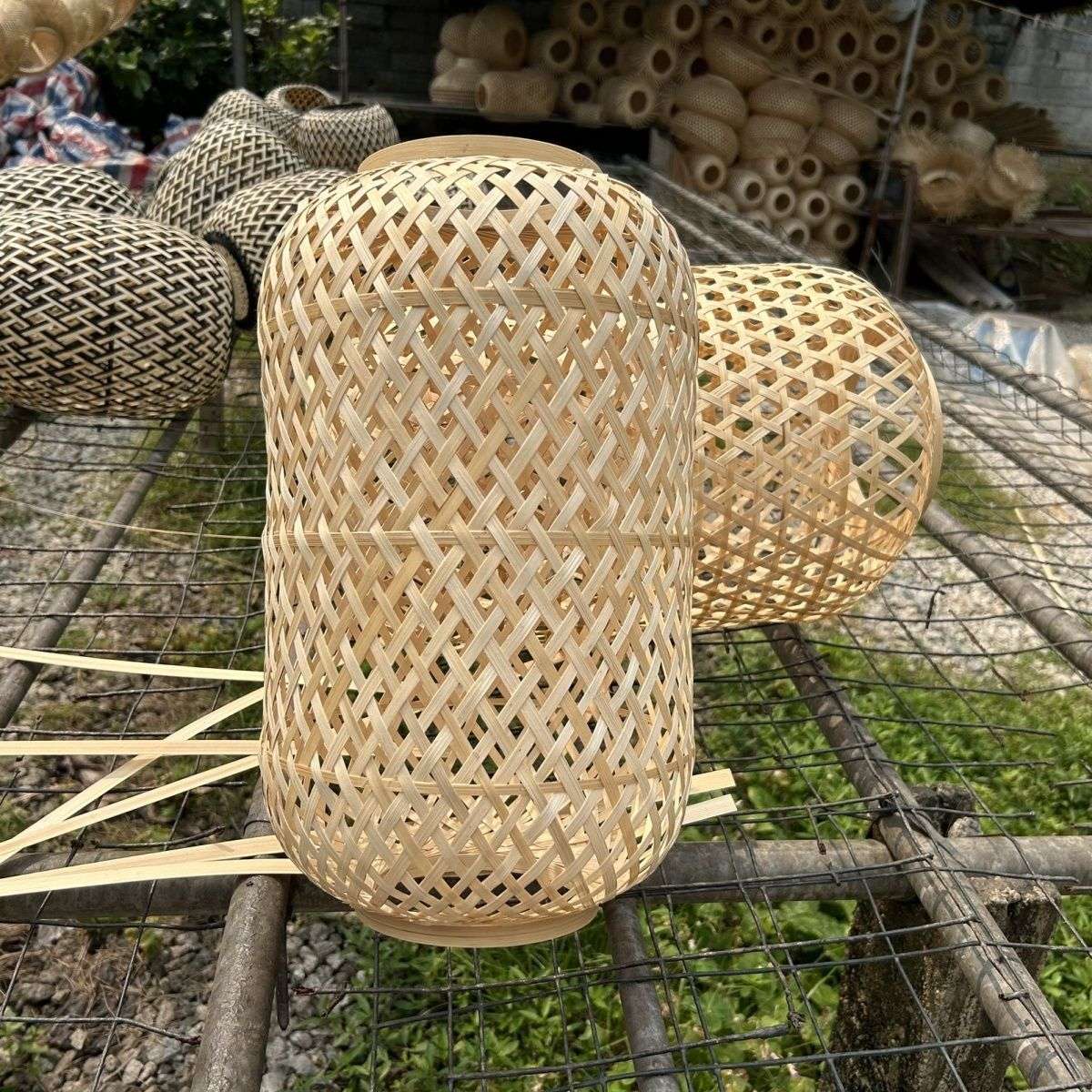 交叉中式竹编灯笼古风拍摄道具中式精品手工编制作。25*40其他图片