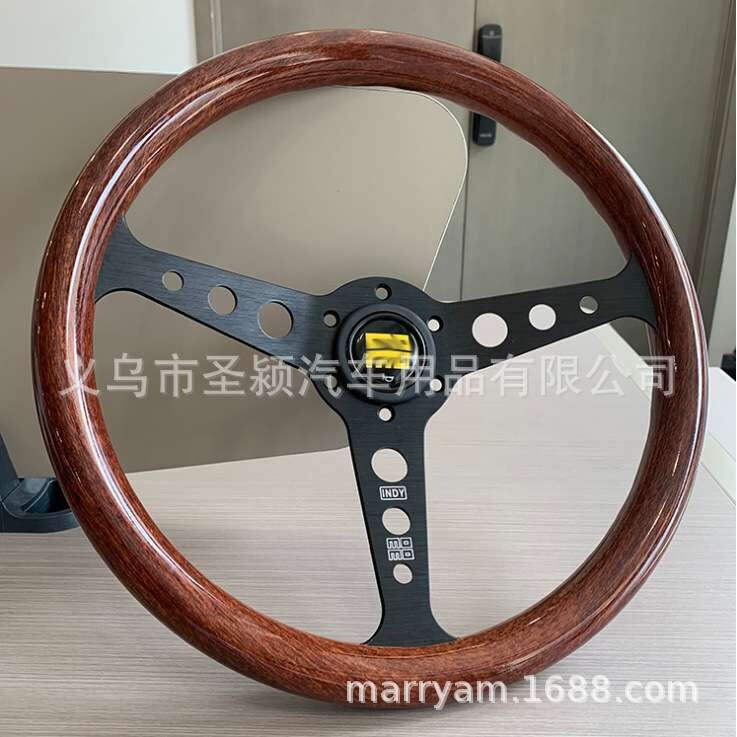 350mm14寸仿桃木方向盘改装汽车方向盘通用