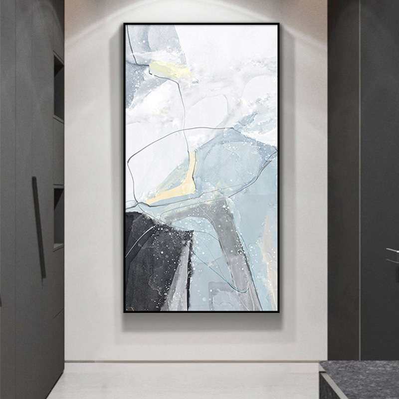 寻觅 玄关装饰画竖版过道现代简约画抽象大气走廊画客厅酒店挂画