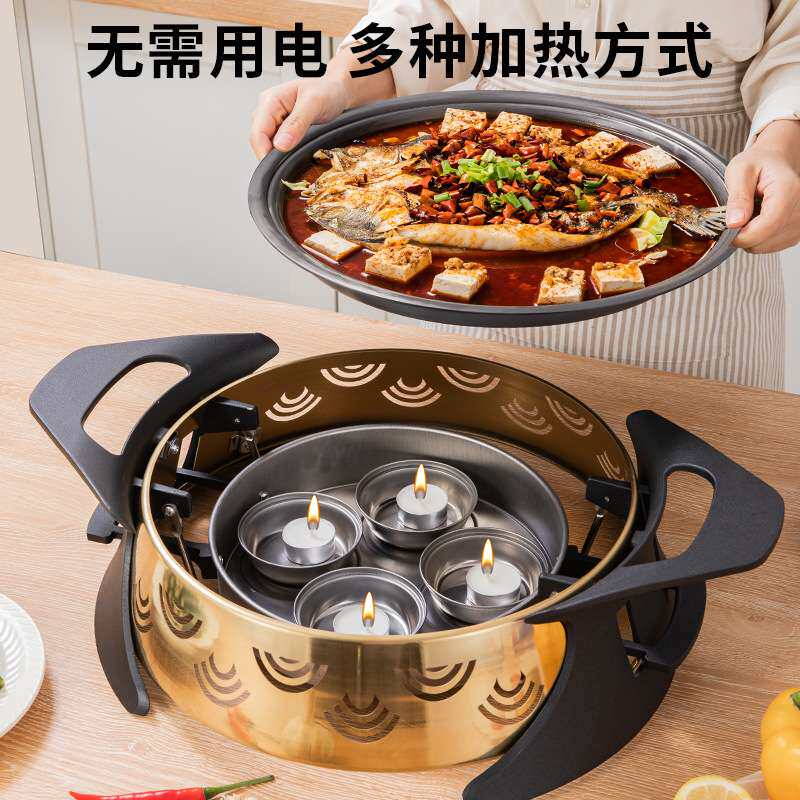 烤鱼炉商用圆形干锅炉木炭烤炉酒精环保油牛蛙干锅煲电磁炉烤鱼盘
