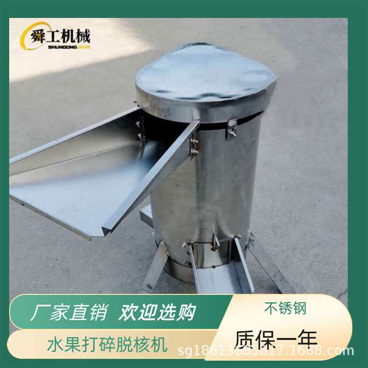 水果粉碎自动去核机 不锈钢大型果蔬脱核机 樱桃青梅打碎去核设备