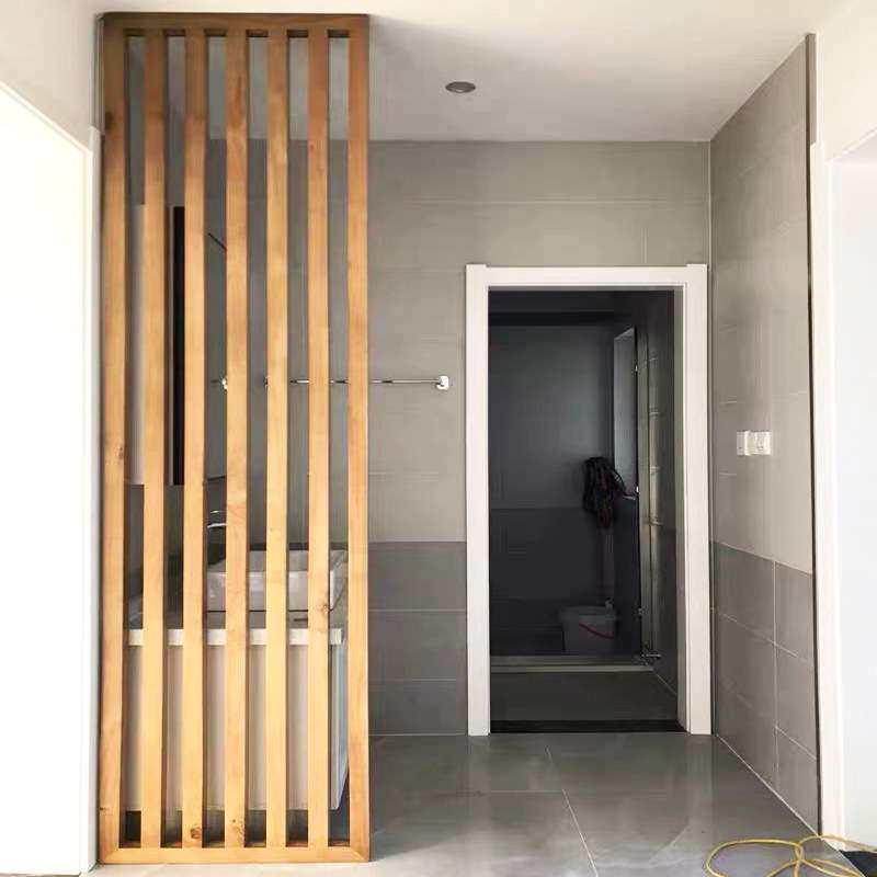 北欧家用客厅实木竖条屏风进门玄关浴室装饰隔断座屏餐厅立柱屏风