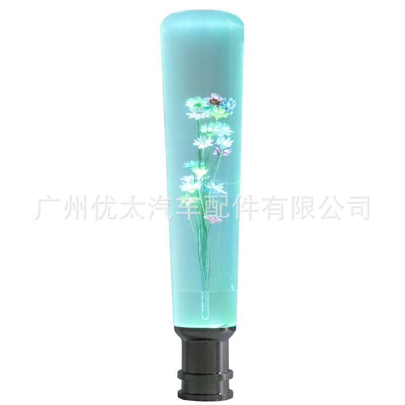 汽车改装排挡头带灯水中花排档头变速杆LED灯换挡排挡头变速杆头