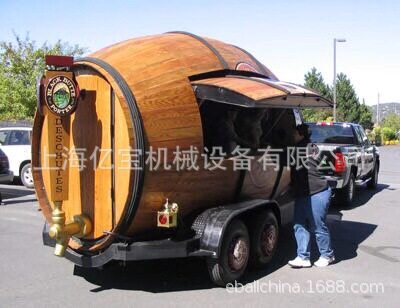 上海亿宝牵引餐饮车小吃车移动烧烤车景点车冷饮美食车foodcarts