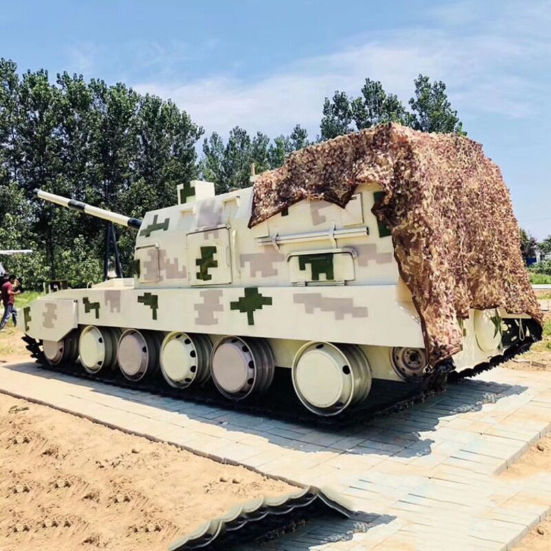 户外网红打卡真人CS国防教育拓展基地大型仿真坦克军事金属摆件