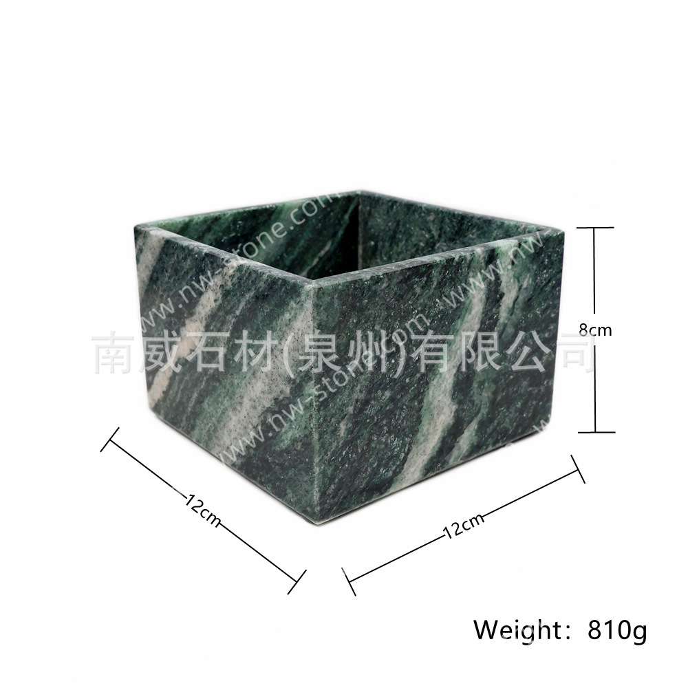 轻奢天然大理石置物盒化妆棉签杂物整理盒梳妆台首饰精品盒