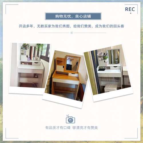 化妆桌小型50/60/70cm小户型卧室房间极窄梳妆台收纳柜一体ZTM078