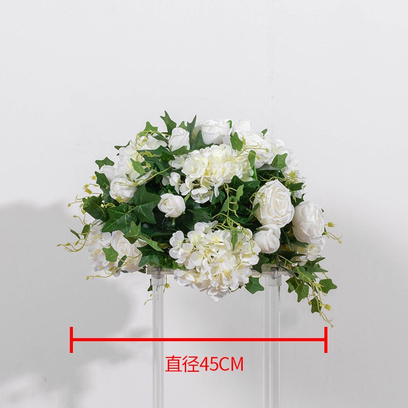新款仿真绣球玫瑰花球西式婚礼餐桌装饰橱窗展厅摆放布置花球绢花
