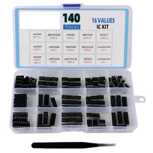 16个140件IC 组合套件LM324 LM339 LM358P LM386 LM393 NE5532