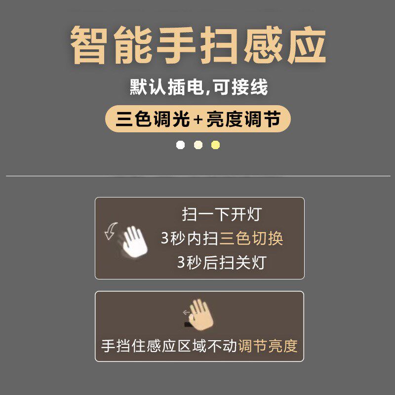 智能穿衣镜led带灯发光全身镜落地镜挂墙贴墙宿舍卧室家用试衣镜