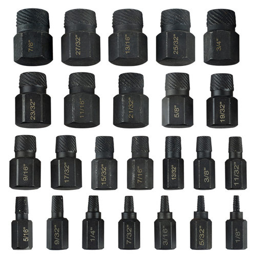25pcs断头螺丝取出器六角柄英制1/8