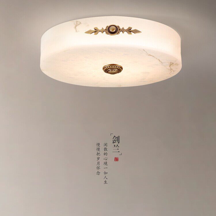 帝西班牙云石欧式客厅卧室吸顶灯