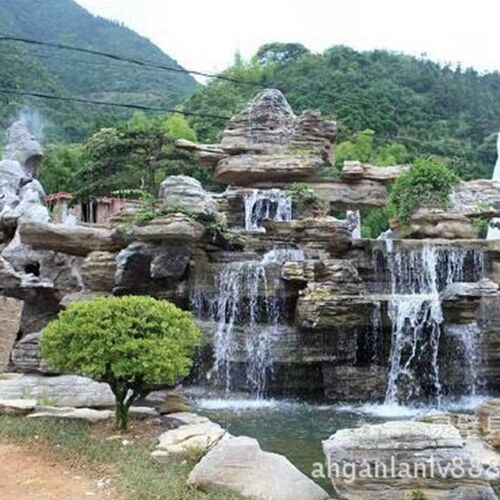庭院景观风景灵璧石 庭院别墅园林太湖石 造景园林装饰流水假山石