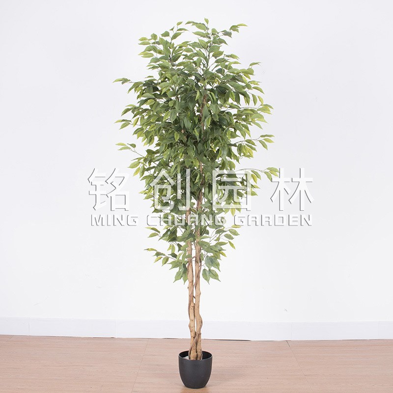 仿真绿植假榕树盆栽人造迷你榕树装饰用仿真榕树仿真植物景观