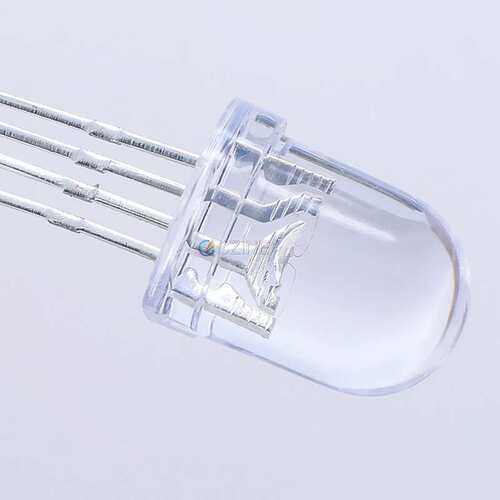 f8全彩透明共阴8mm四脚RGB红绿蓝全彩直插式LED灯珠发光二极管