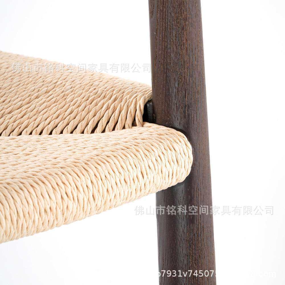 编绳吧椅实木设计师丹麦中岛台北欧藤编中古中式日式商用酒吧台椅