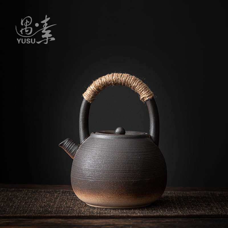 提梁电陶炉煮茶壶茶具套装陶瓷壶煮茶炉烧水壶家用煮茶器网红围炉