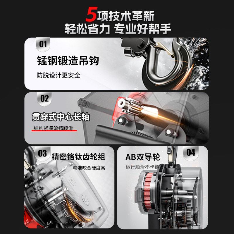 晟2S米20VDH环链电动葫芦倒链提升机1吨3米雕2吨220V3链条电动起