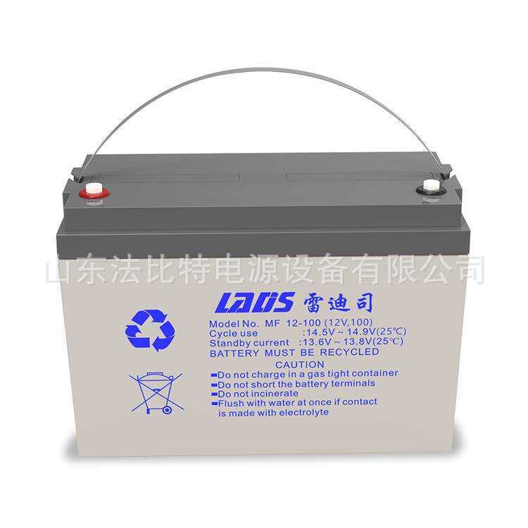 雷迪司蓄电池MF12-100 铅酸12V100AH蓄电池 储能太阳能电源
