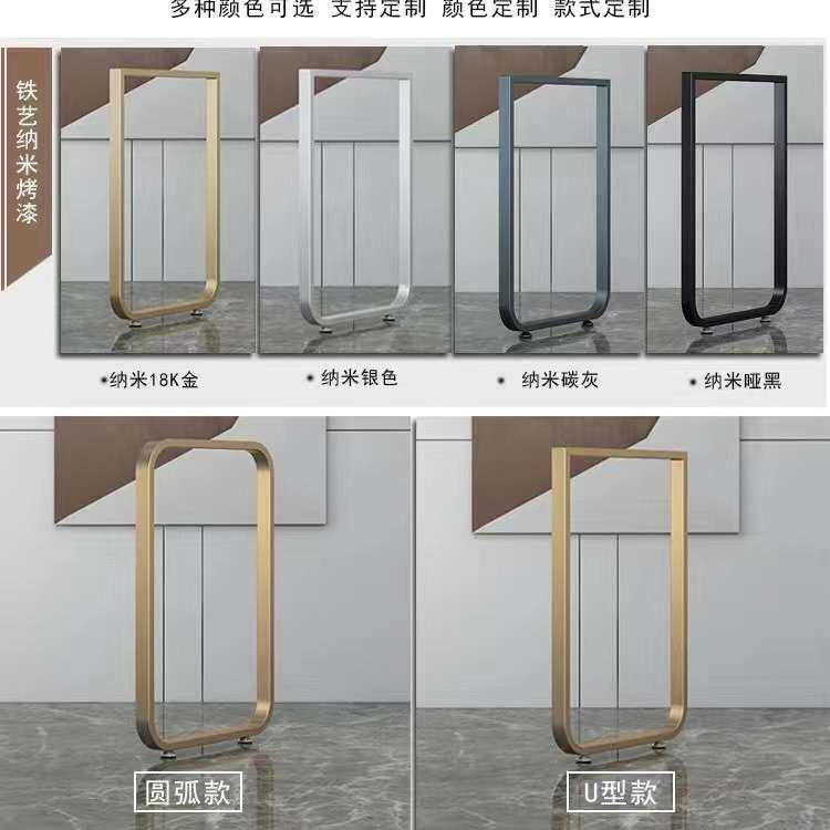 可定圆弧形吧台架单边桌架支架办公桌架书桌餐台脚铁艺桌腿支撑架