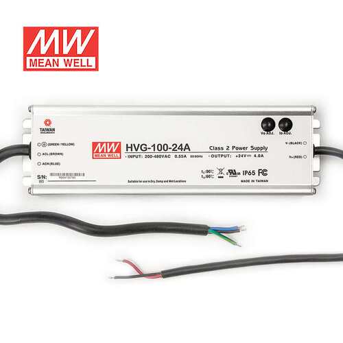明纬48V LED电源100W HVG-100-48AB 2A可调+48V恒压调光5年质保