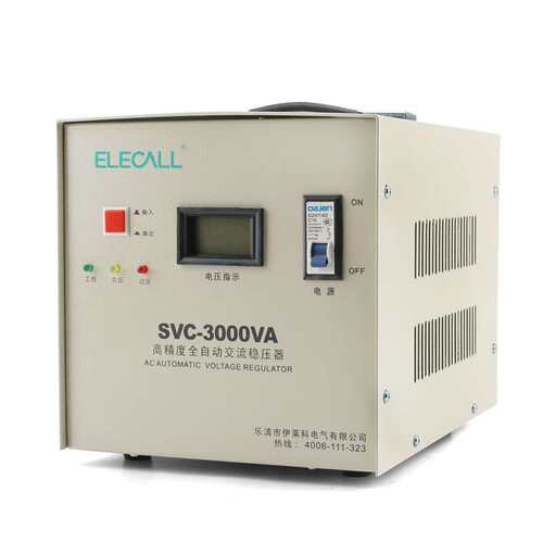 伊莱科SVC-3KVA稳压器家用220V全自动交流稳压电压稳压器3000W