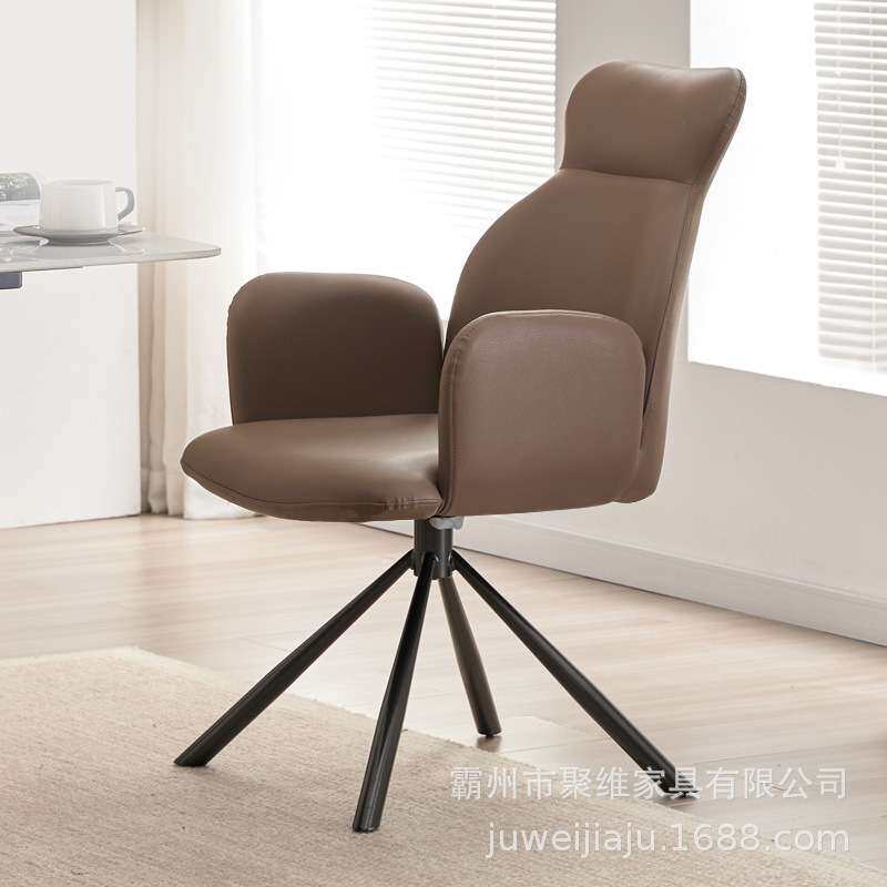 欧式风格餐椅办公椅舒适久坐360度可旋转卧室家用电脑椅靠背转椅