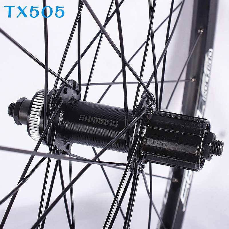 山地车26/27.5/29寸自编轮组 铝合金碟刹TX505中锁轮组700C