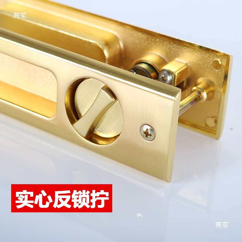 木门吊门推拉门锁移门锁黑色门锁室内厨房钩锁隐形勾锁拉手滑门锁