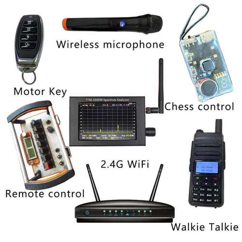 4.3英寸TFT彩色液晶屏 手持便携频谱分析仪35M-4400MHz 频谱仪