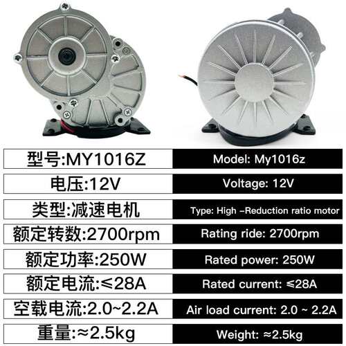 12V250W有刷A形轮减速电机 1016Z永磁直流炒货机电机齿轮带脚
