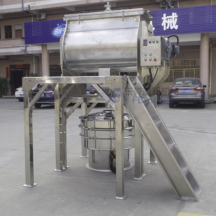 东莞FB-W-3000粉体螺带混合机粉末不锈钢双浆叶卧式混料机生产厂