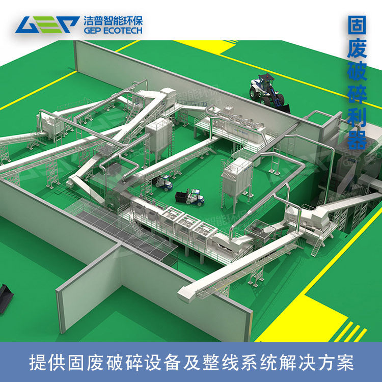 装修拆迁垃圾处理生产线建筑装修垃圾破碎筛分处置成套设备