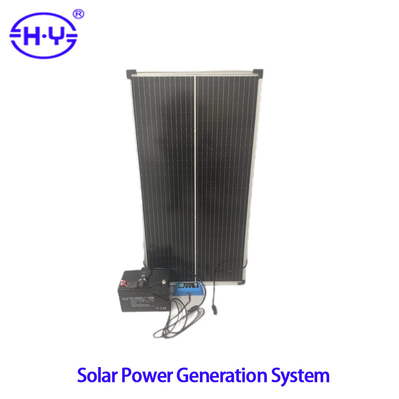 100W太阳能板10A太阳能控制器12V40AH太阳能蓄电池发电组件套装