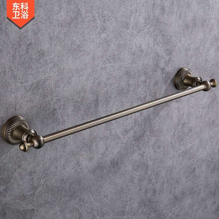 毛巾杆免打孔毛巾架 单杆卫生间挂杆挂毛巾挂架 浴室欧式仿古