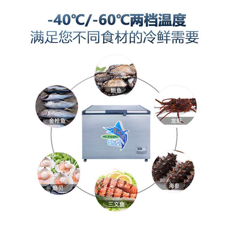 速冻柜零下60度大容量超低温冰箱冰柜商用水产冷冻柜-40度实验室