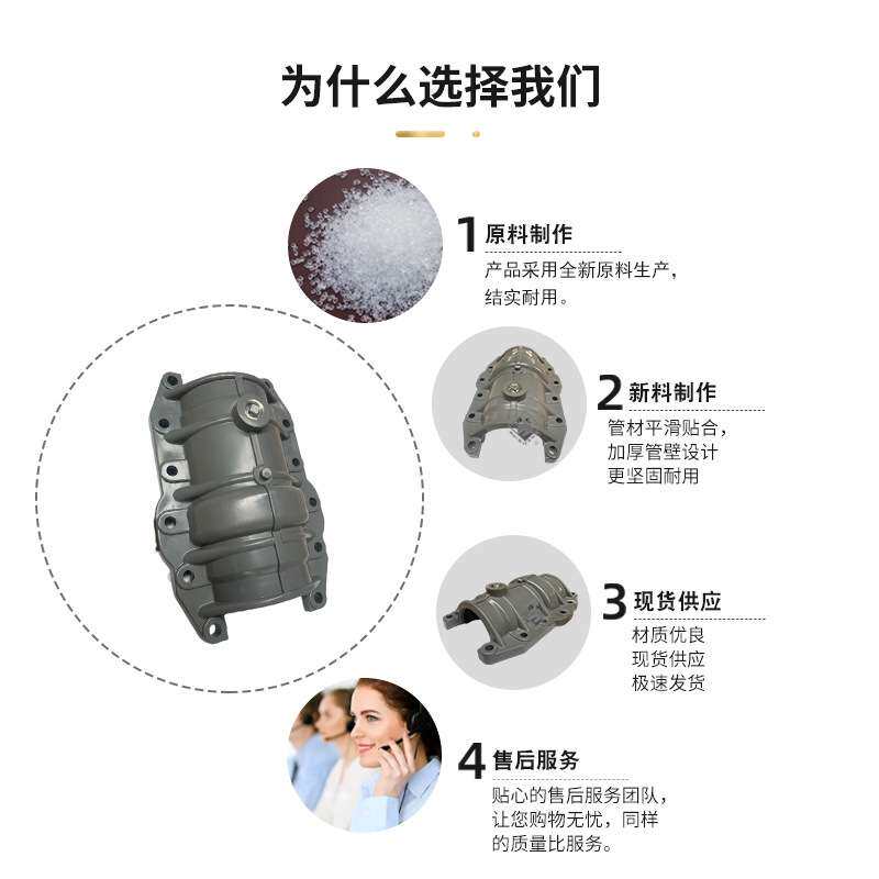 PVC-U抢修节 哈夫式UPVC水管管道快速抢修节水管接头抱箍补漏管件