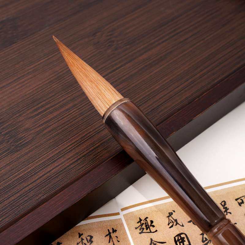 牛角狼毫毛笔纯狼毫专业级套装高档专业狼嚎送礼中楷兼毫书法套装