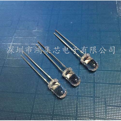 5mm红绿双闪长脚透明聚光双色交替自动闪烁直插LED灯珠发光二极管