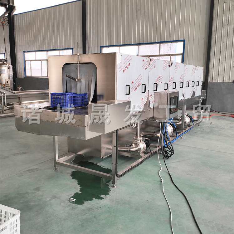 蛋糕筐子清洗机流水线 鸡蛋托盘清洗机 不锈钢容器具洗箱机