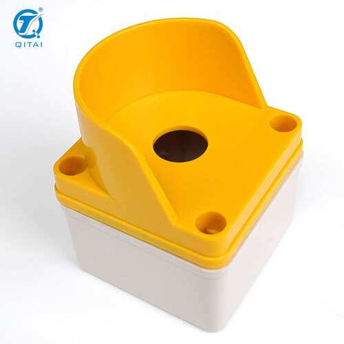 TJ-AG-0808-Q1接线盒开关按钮防水接线急停开关黄色指示灯塑料盒