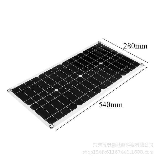 便携式25W18V光伏太阳能电池板套件车载露营房车船电池充电器