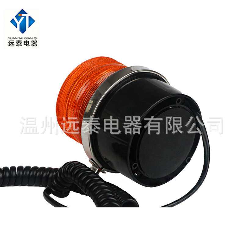 校车灯LED工程车警示灯 黄色12V24V带磁铁叉车用爆闪灯