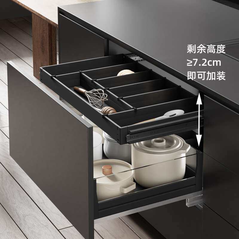 厨房橱柜工具抽餐具分类收纳抽屉洗碗机上工具拉篮餐盒